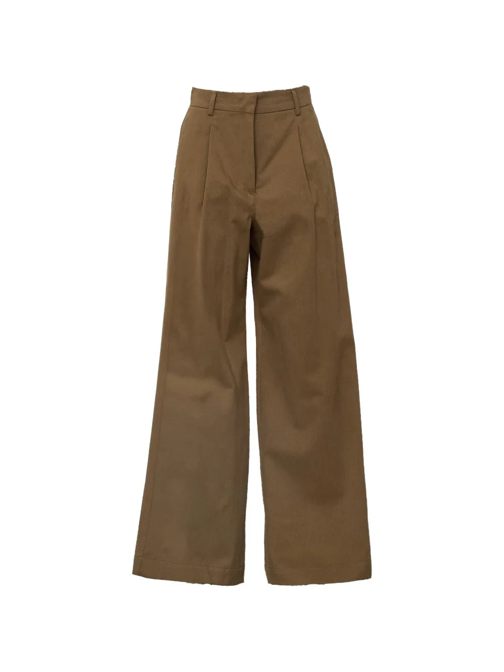 pleated wide-leg trousers - 1