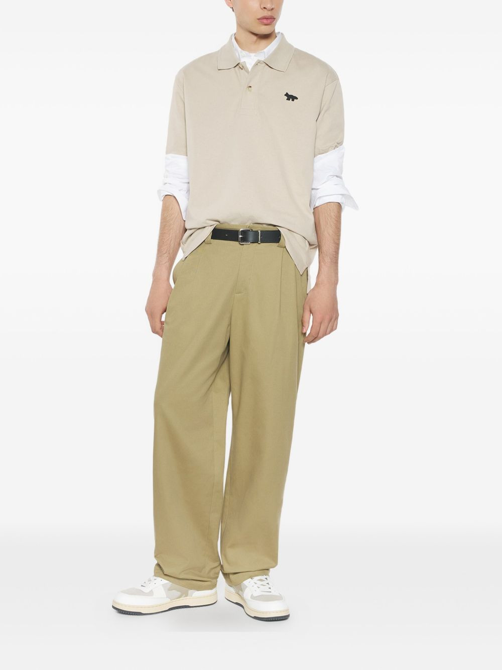 fox-embroidered polo shirt - 2