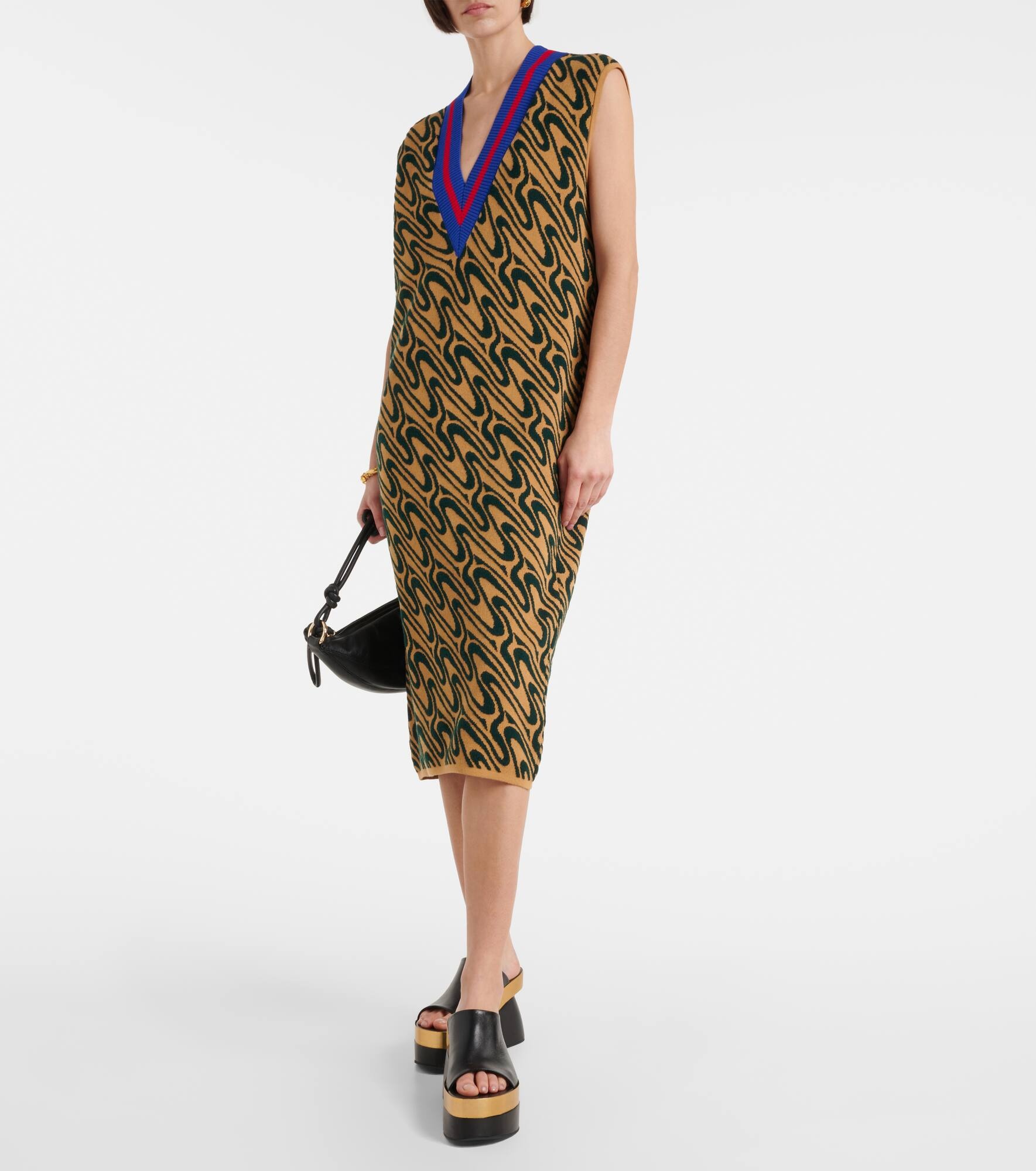 Intarsia midi dress - 6