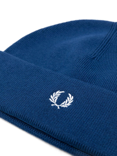 Fred Perry logo-embroidered ribbed-knit beanie outlook