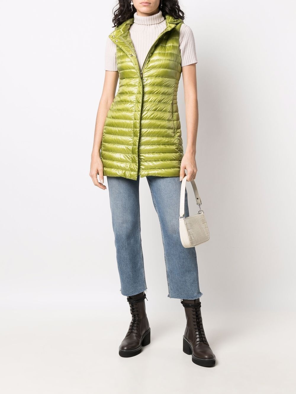 hooded padded vest - 2