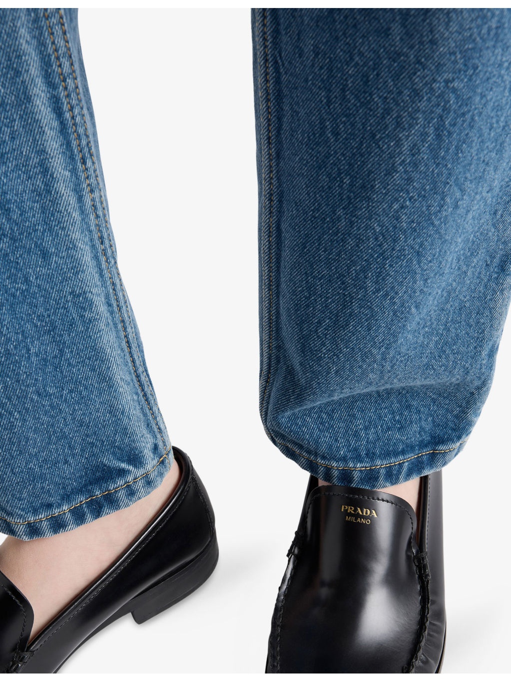 Wash-Effect Straight-Leg Denim Jeans - 5