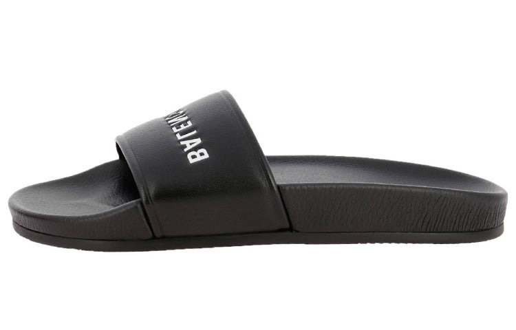 (WMNS) Balenciaga Pool Slides 'Black White' 517226WAL001006 - 2