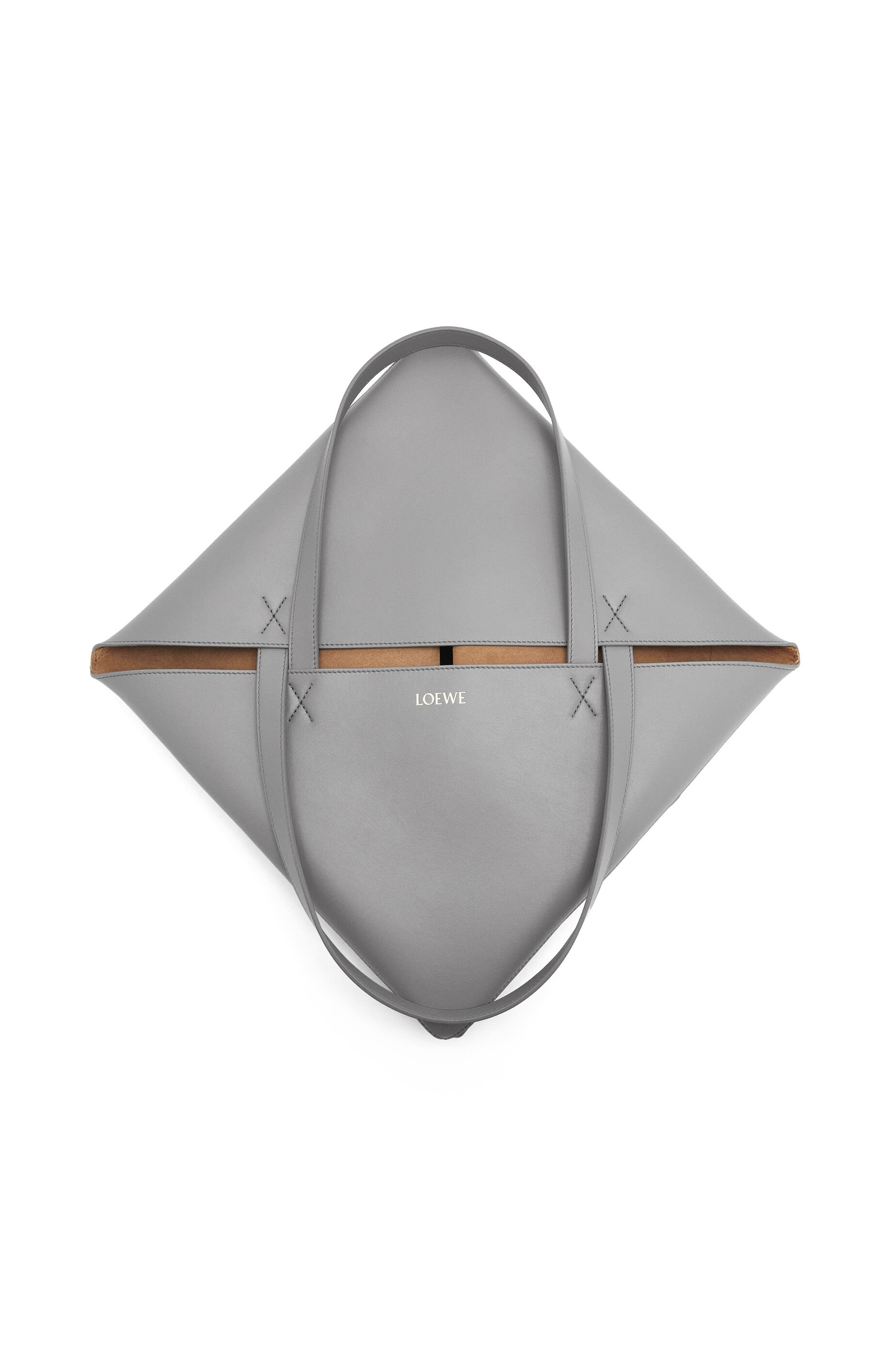 Large Puzzle Fold Tote in shiny calfskin 7