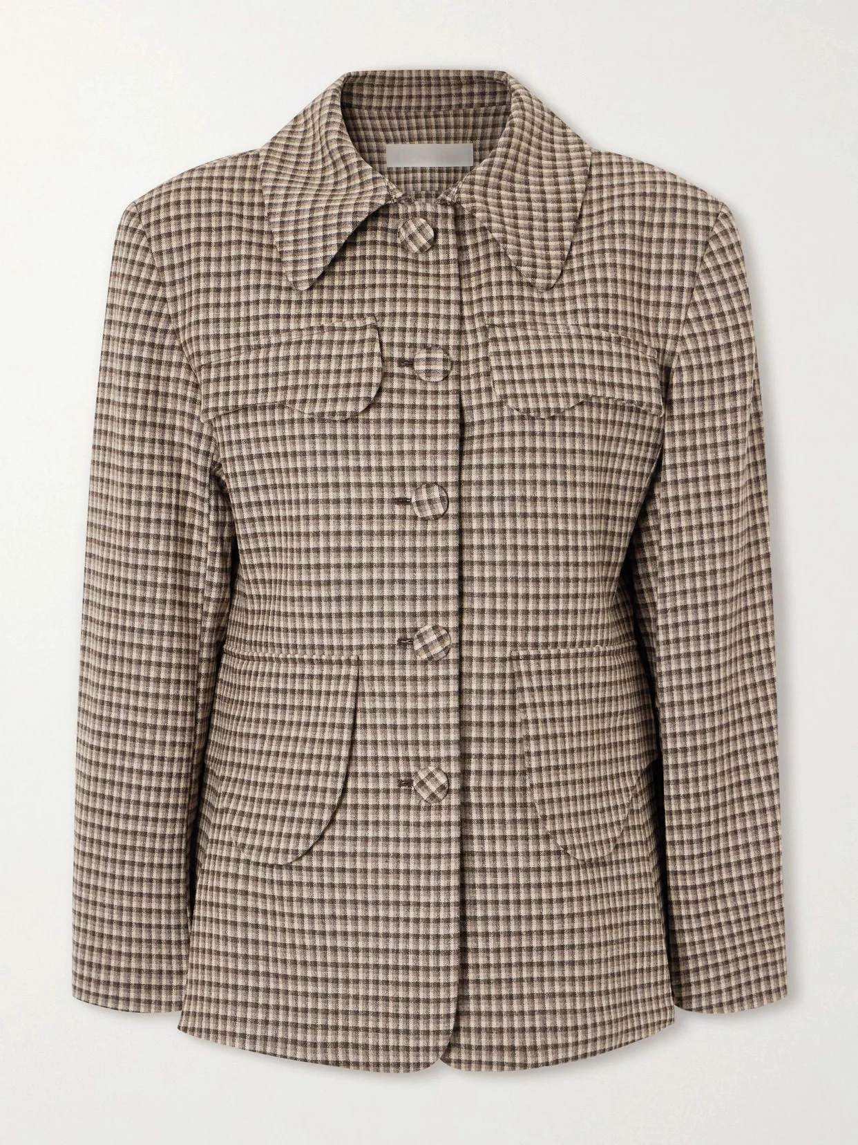 Tamara Plaid Wool-blend Blazer - 1