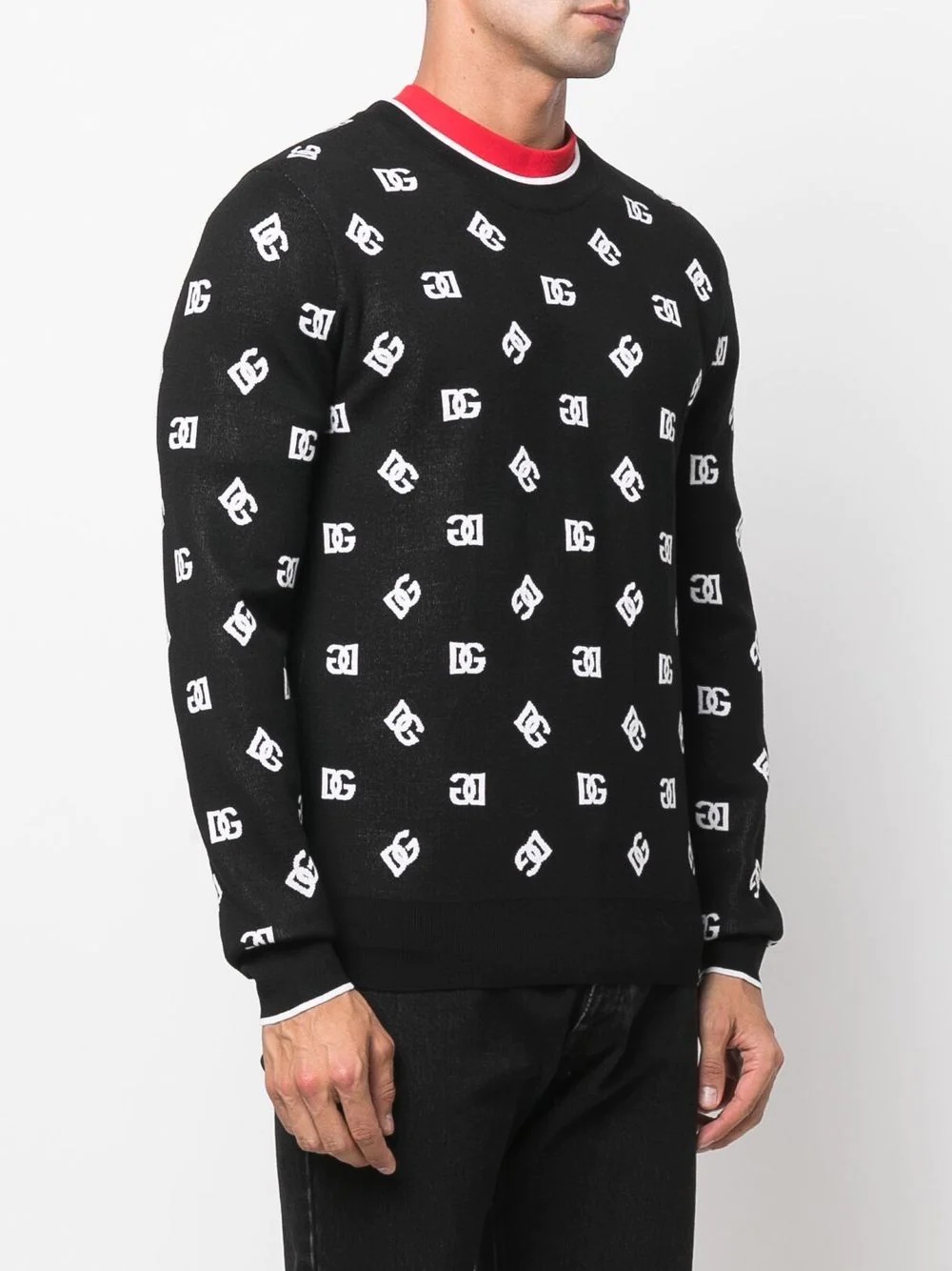 logo-print fine-knit jumper - 3