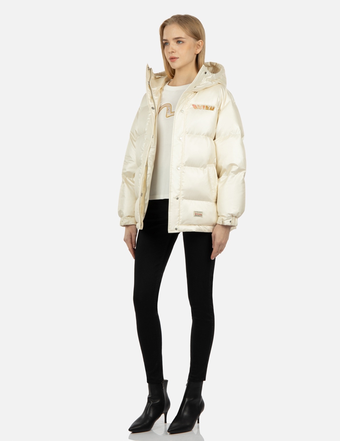 TATTOO KOI PATTERN DAICOCK PRINT DOWN JACKET - 4