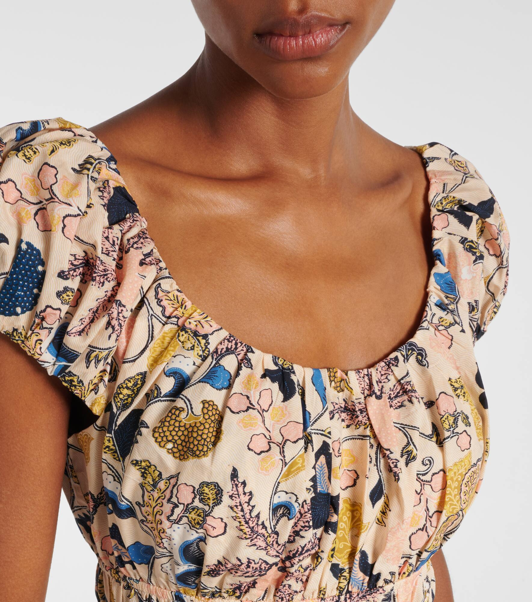 Paloma printed cotton poplin midi dress - 4