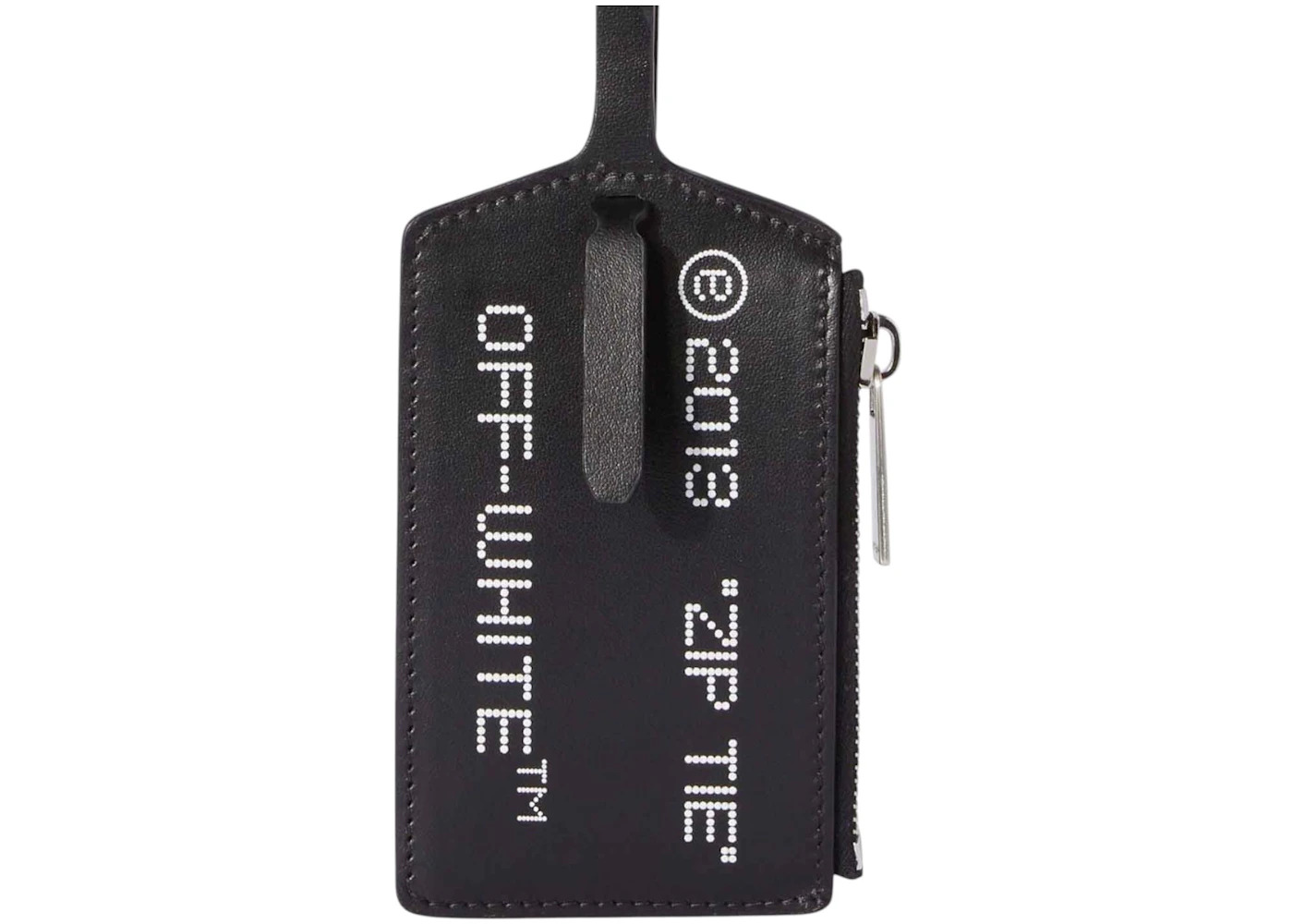 OFF-WHITE Zip Tie Zipped Card Case Black - 3