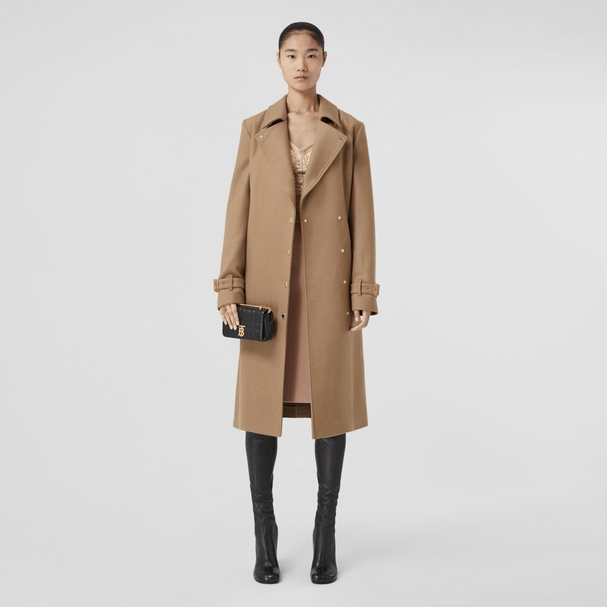 Wool Cashmere Tailored Coat - 7