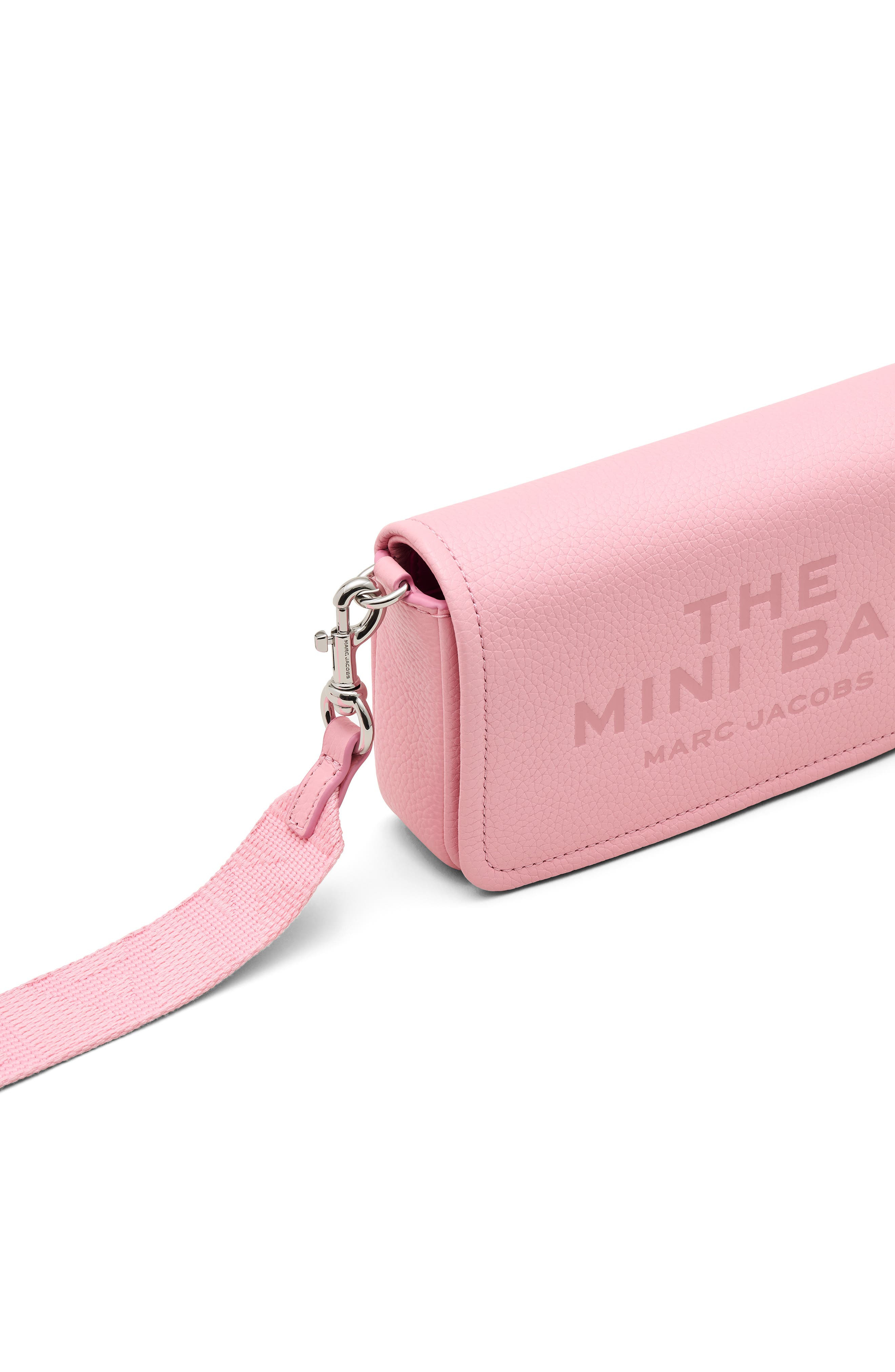 Marc Jacobs The Mini Leather Crossbody Bag in Ribbon Pink at Nordstrom - 7