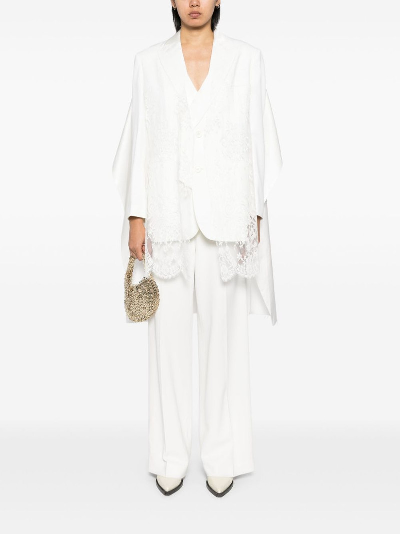 UNDERCOVER lace-trim blazer outlook