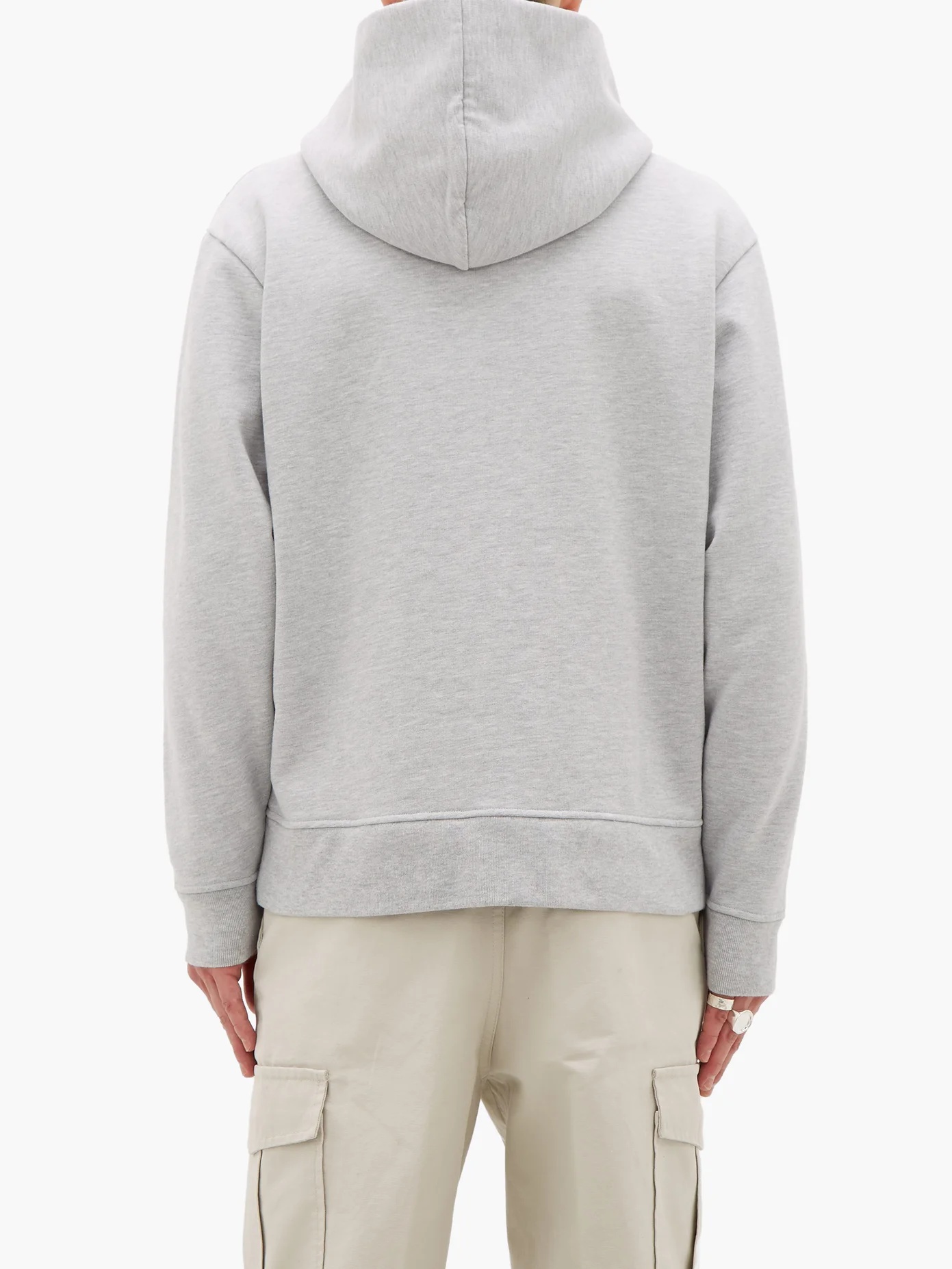 Forres logo-label cotton-blend hooded sweatshirt - 5