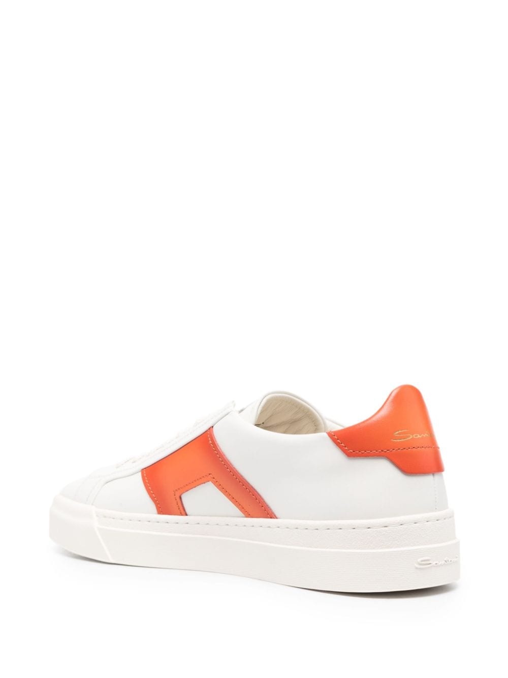 Double Buckle low-top leather sneakers - 3