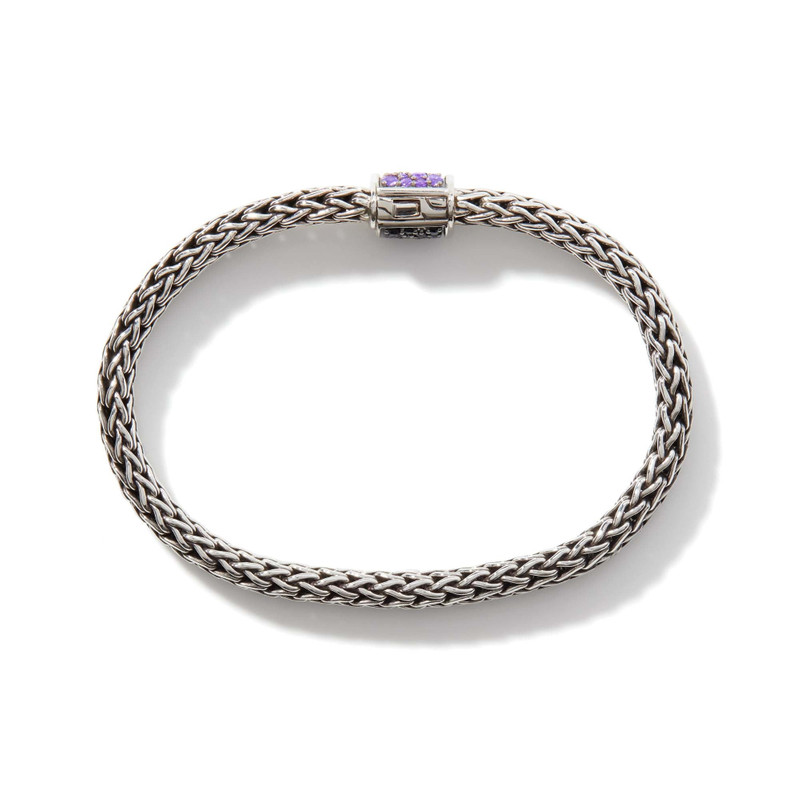 Icon Bracelet, Sterling Silver, Reversible Gemstones, 6.5MM 4