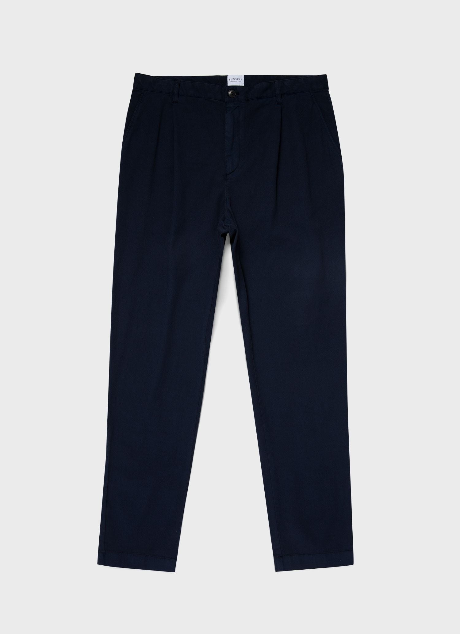 Cotton Drill Pleated Trouser - 1