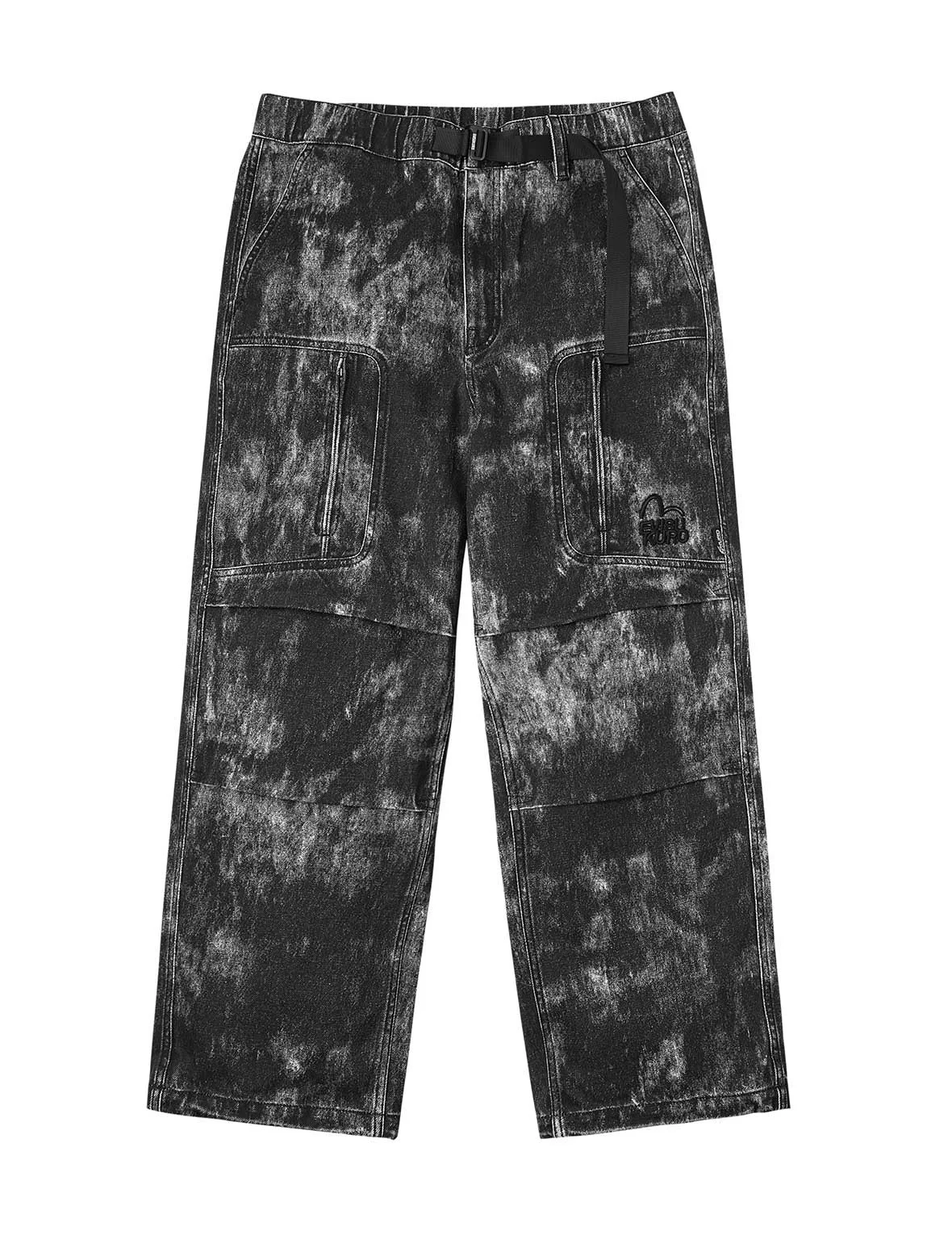 Allover Hand-painted Pattern Print Regular Fit Pants - 1