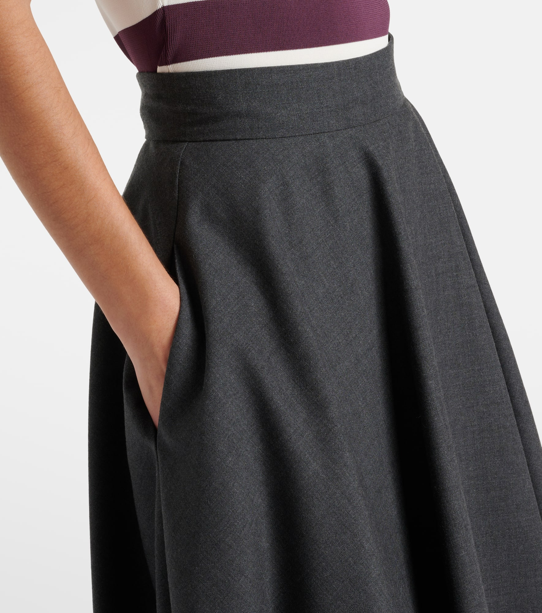 Wool midi skirt - 4
