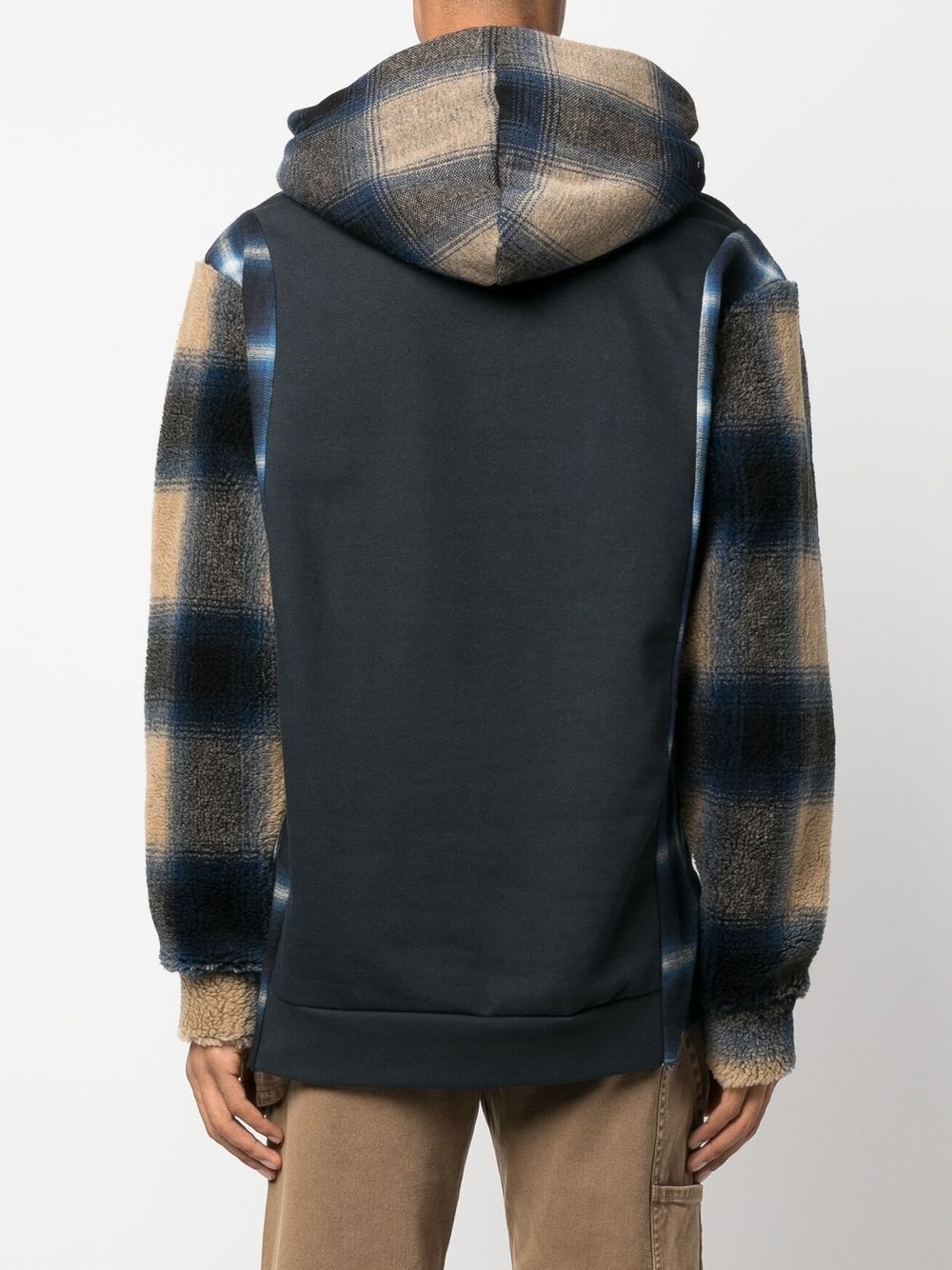 panelled pullover hoodie - 4