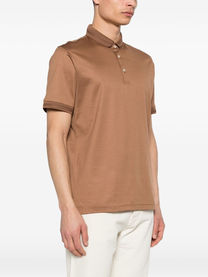 button-fastening short-sleeve polo shirt 3