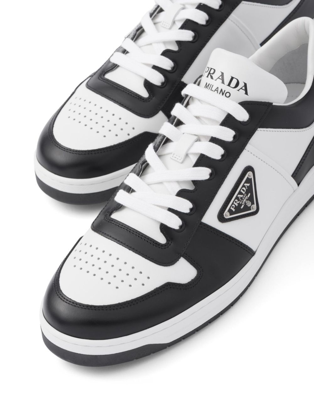 Prada Men Two-Tone Downtown Sneakers - 4