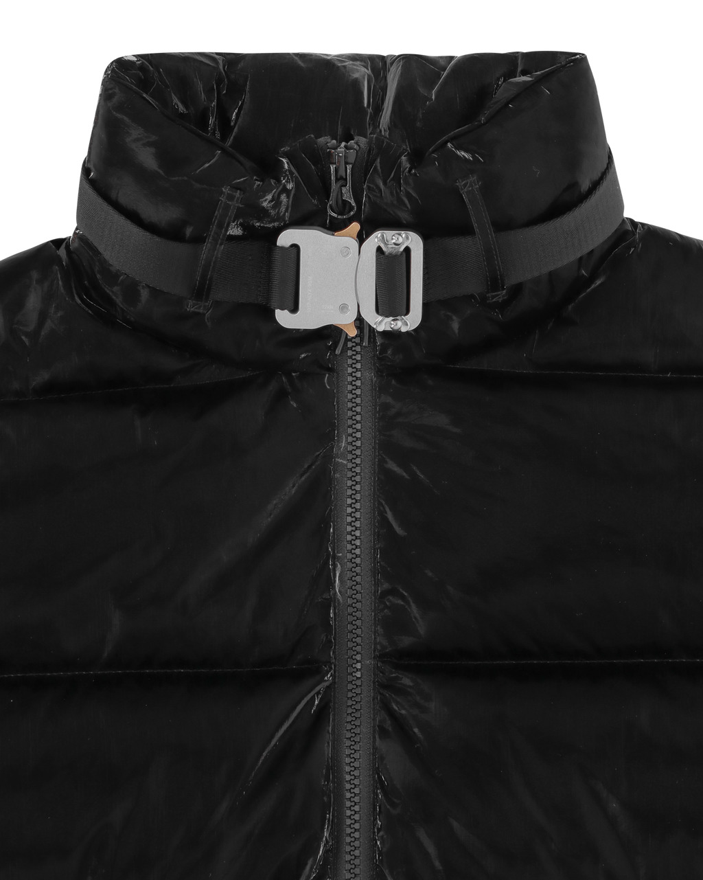 PUFFER COAT W SILVER BUCKLE - 10