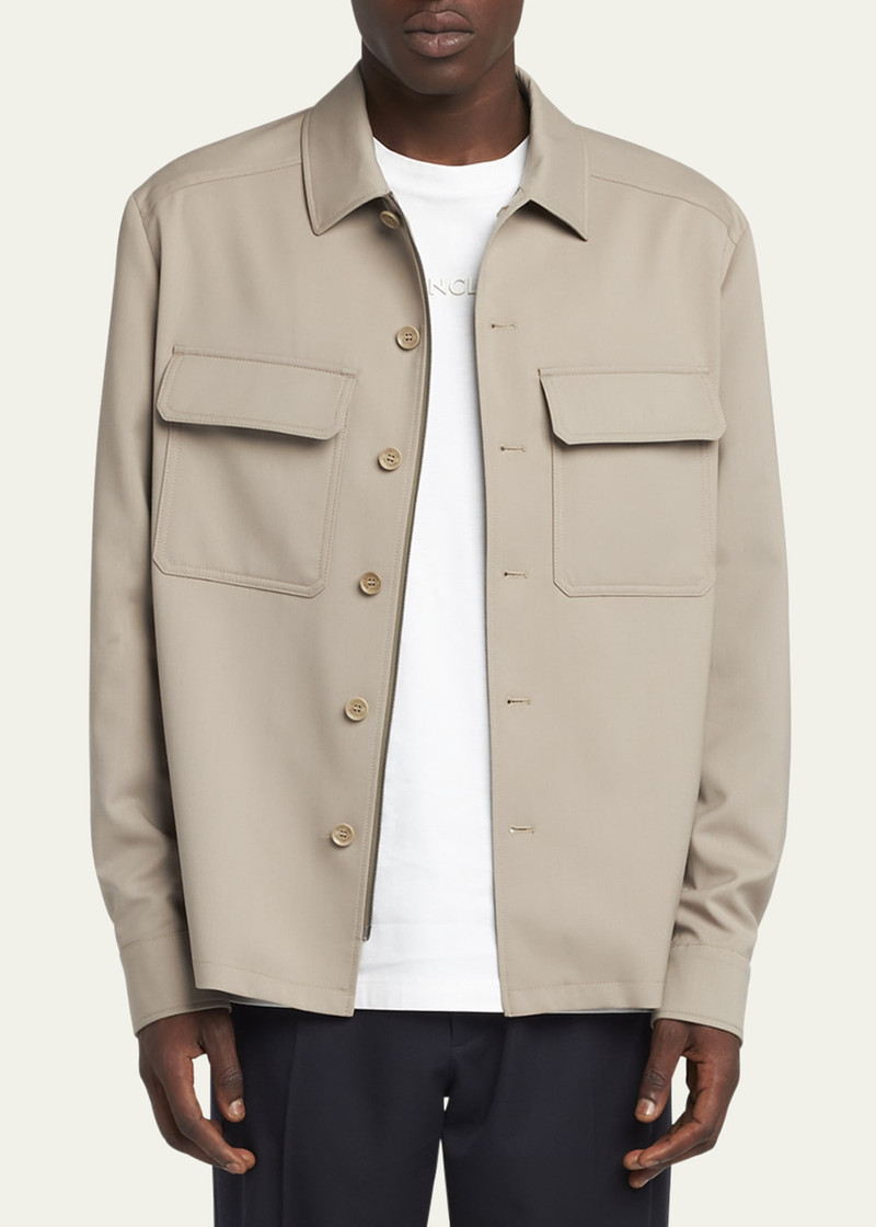 Moncler Men's Two-Pocket Casual Button-Down Shirt outlook