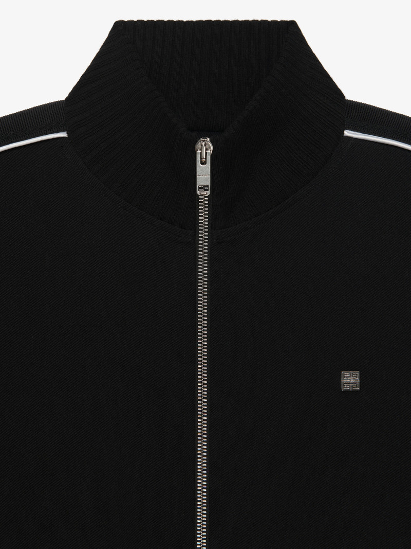 SLIM-FIT CROPPED JOGGER JACKET IN JERSEY WITH GIVENCHY BANDS 5