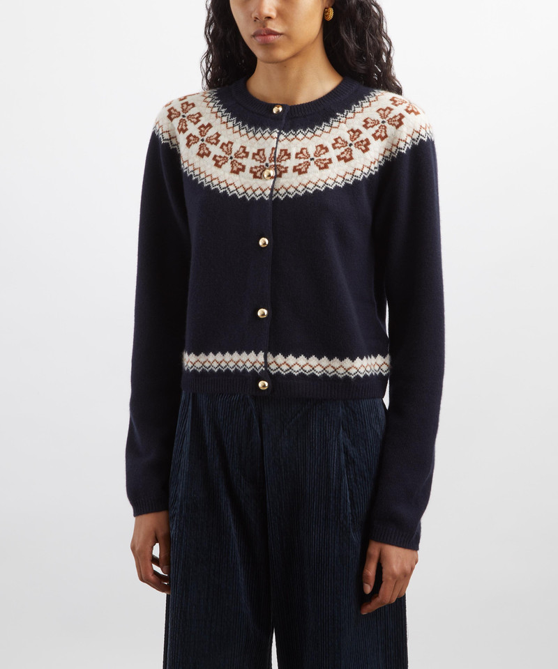 PAIGE Cashmere Fair Isle Cardigan outlook