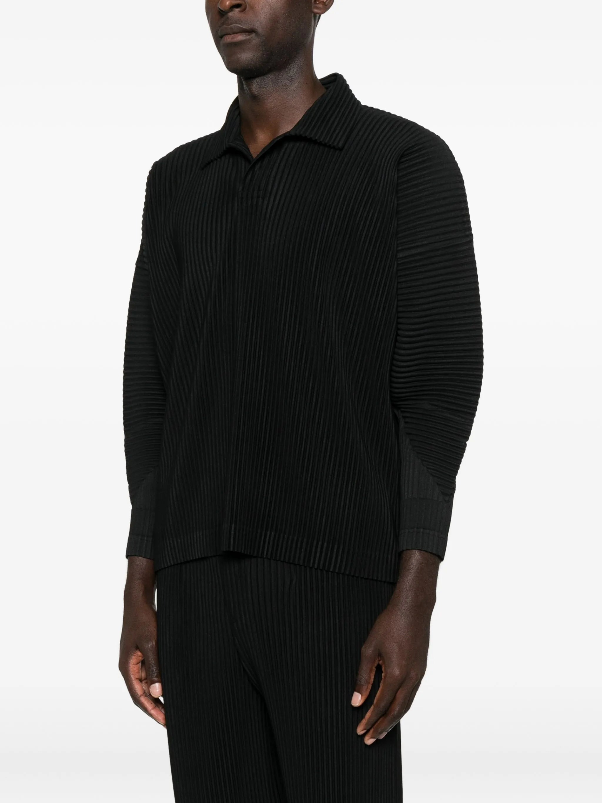 pleated polo shirt - 3