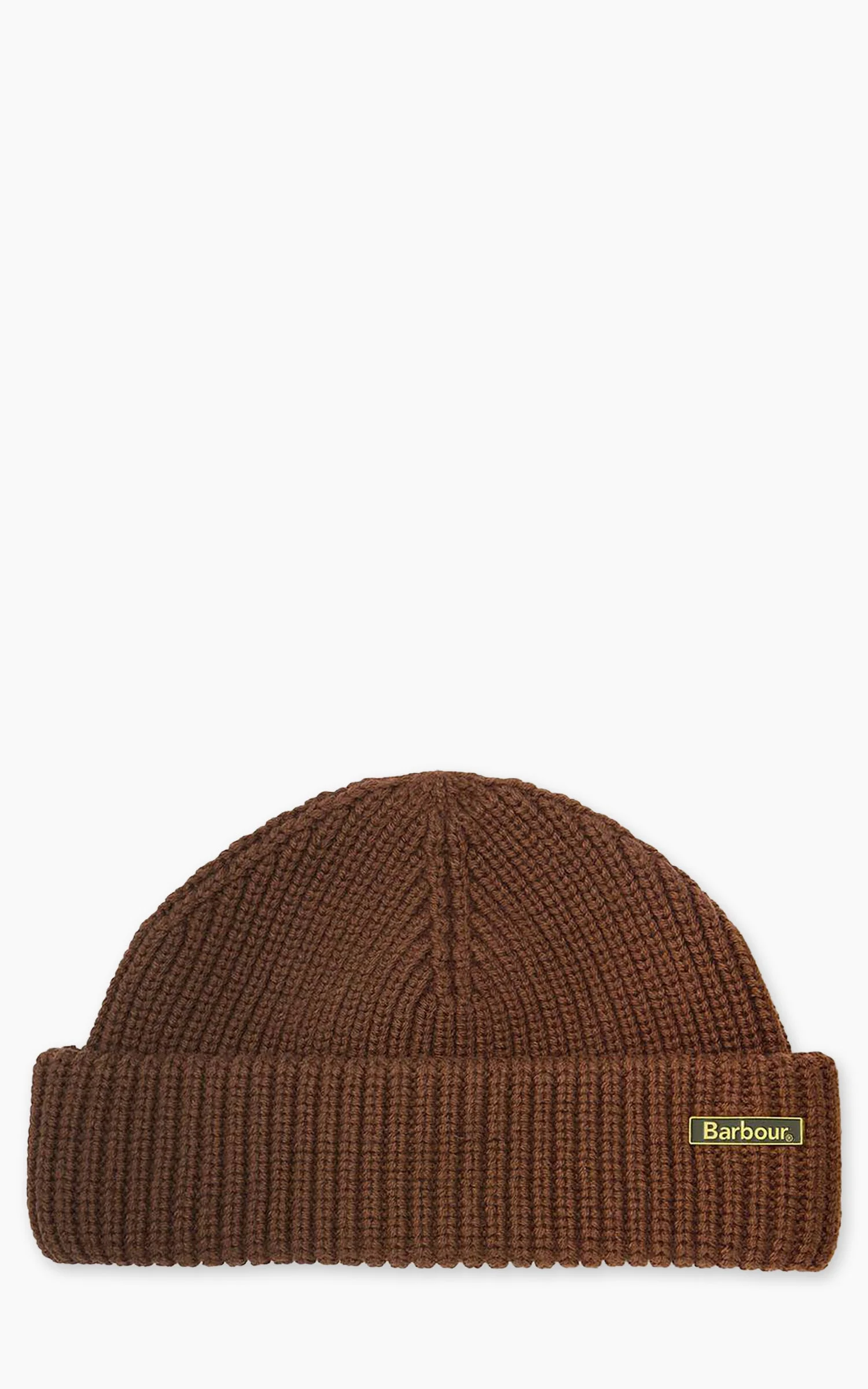 BARBOUR BEANIE MOSELY FISHERMAN SOIL - 1