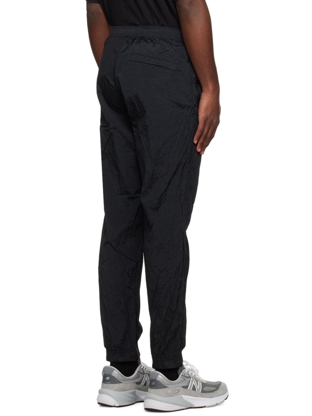 Black Crinkled Lounge Pants - 3