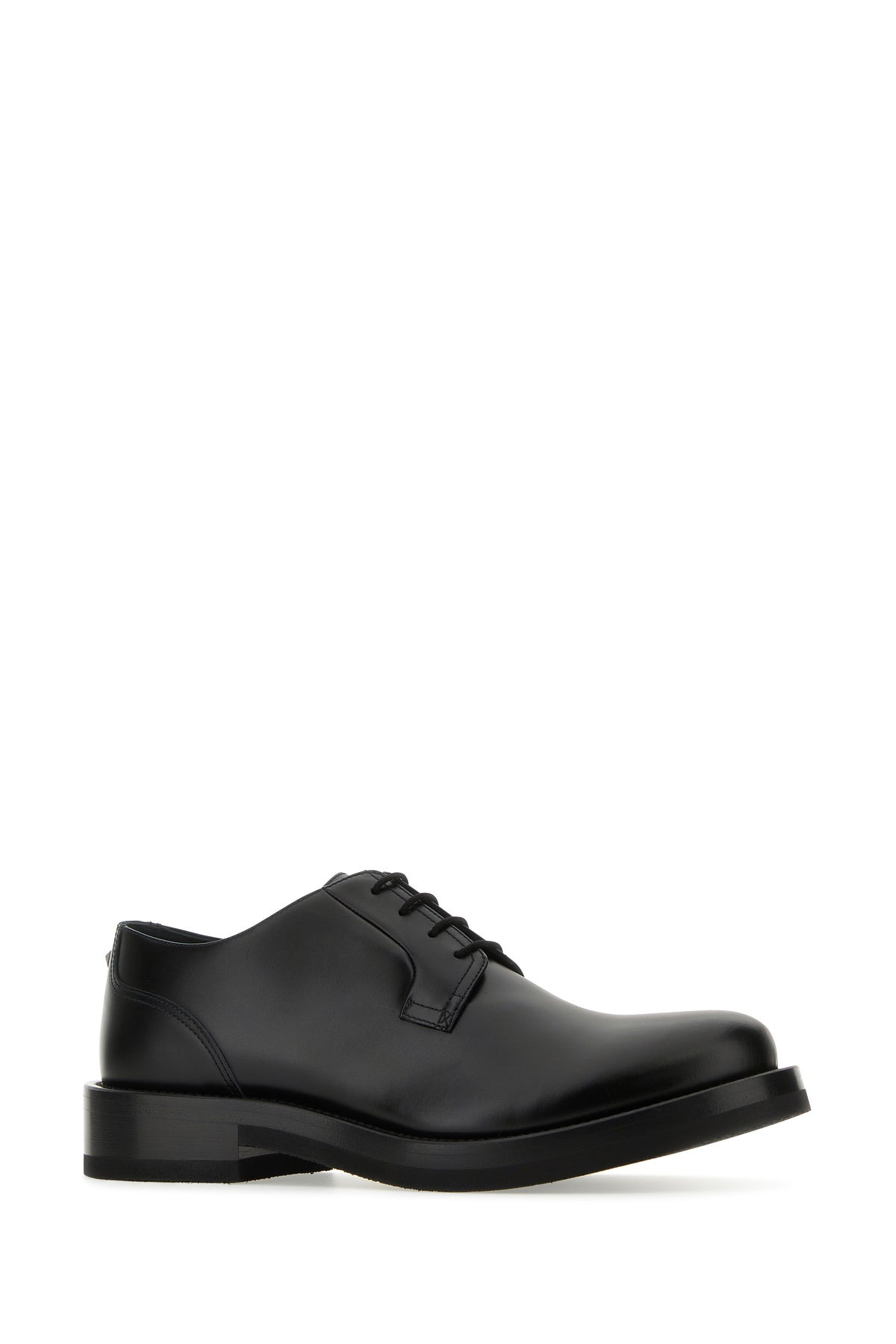 Black leather lace-up shoes - 2