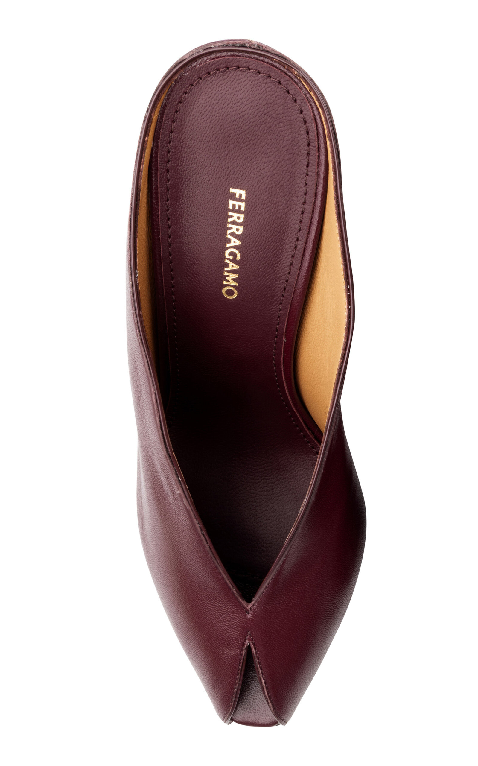 Alicia Leather Wedges Mules burgundy - 2