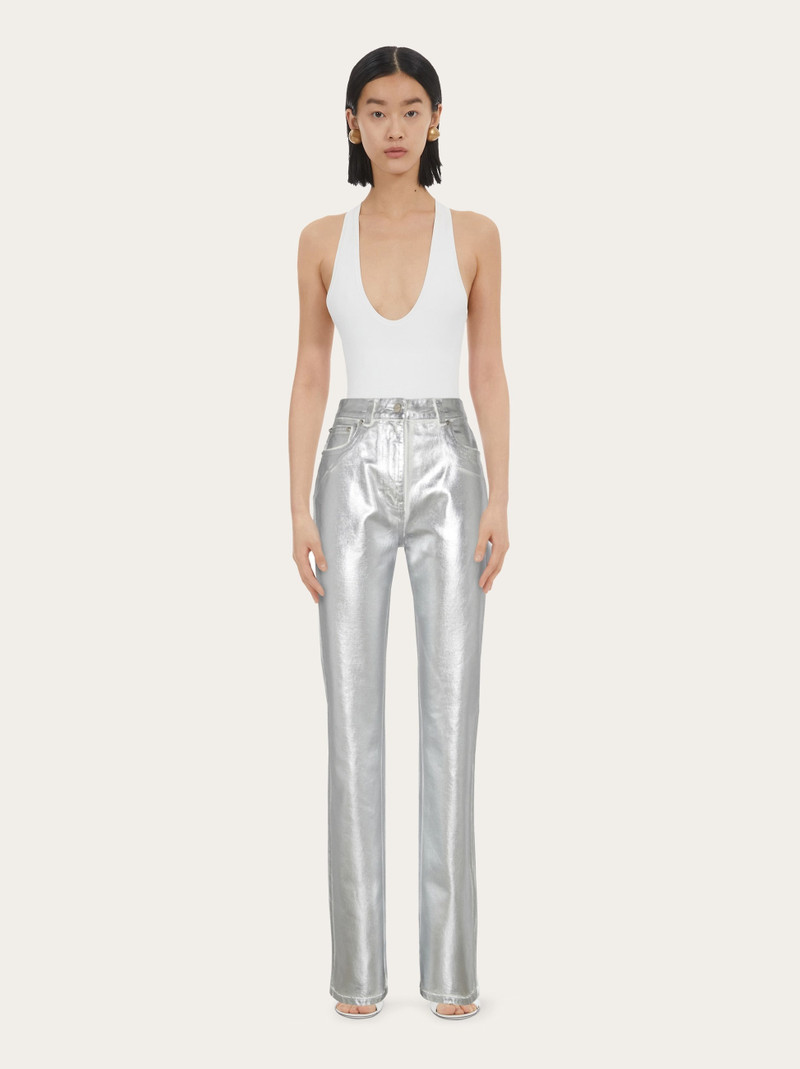 Laminated 5 pocket trouser 5