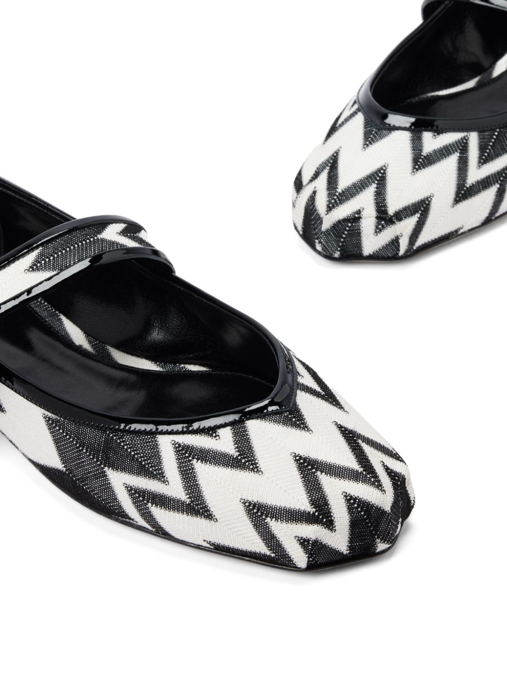 Zigzag-pattern ballerinas - 4