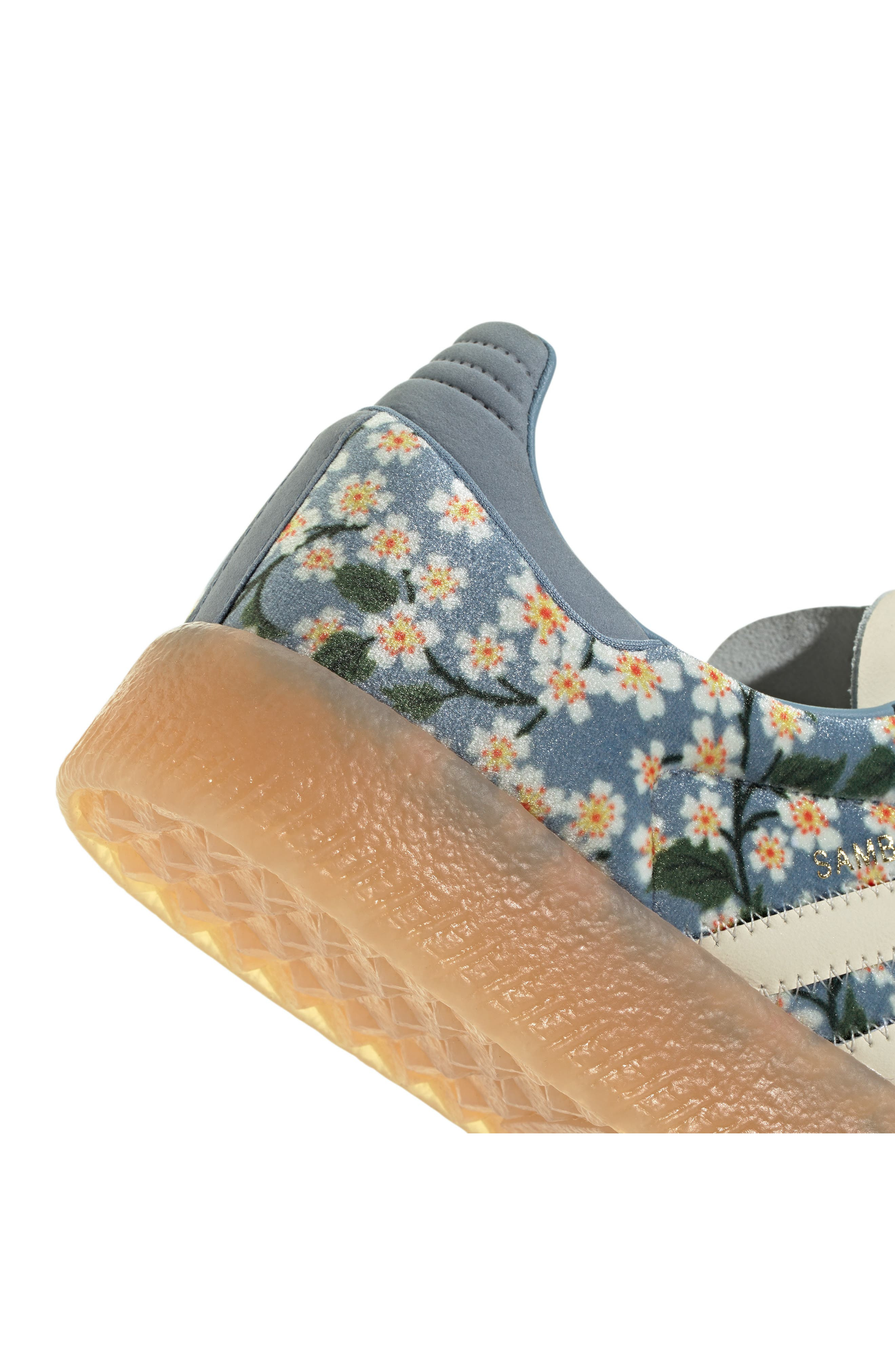 adidas x Liberty London Sambae Sneaker in Blue/Cream White/Metallic at Nordstrom - 9