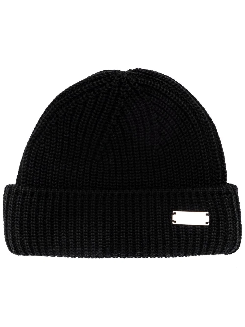 logo-plaque wool beanie - 1