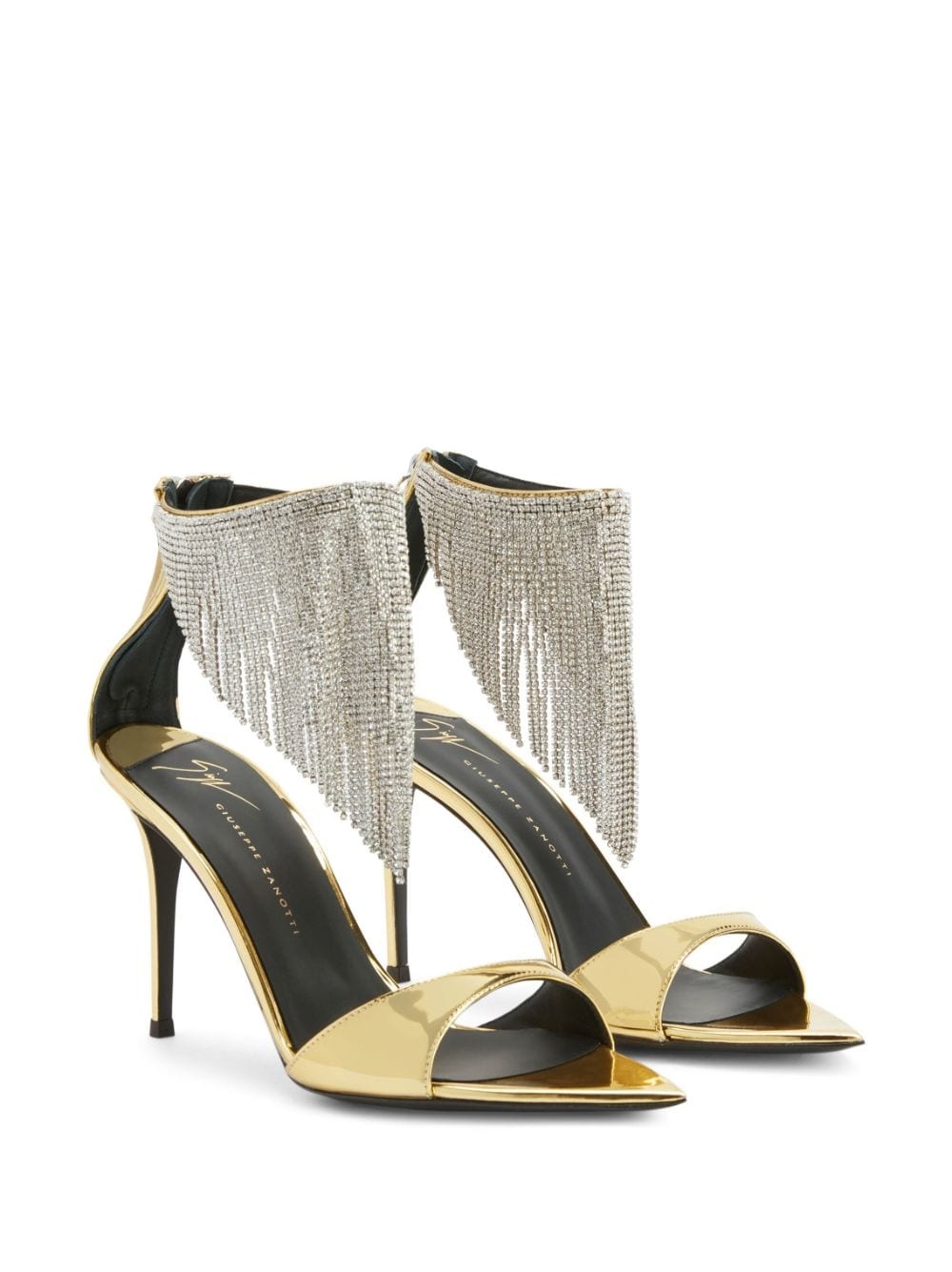 Intriigo 90mm crystal-fringe sandals - 2