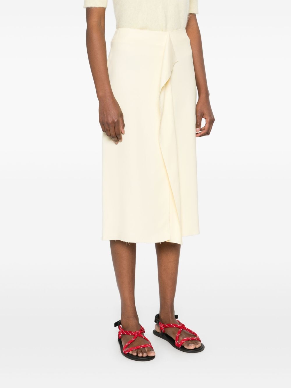 draped-detail midi dress - 3
