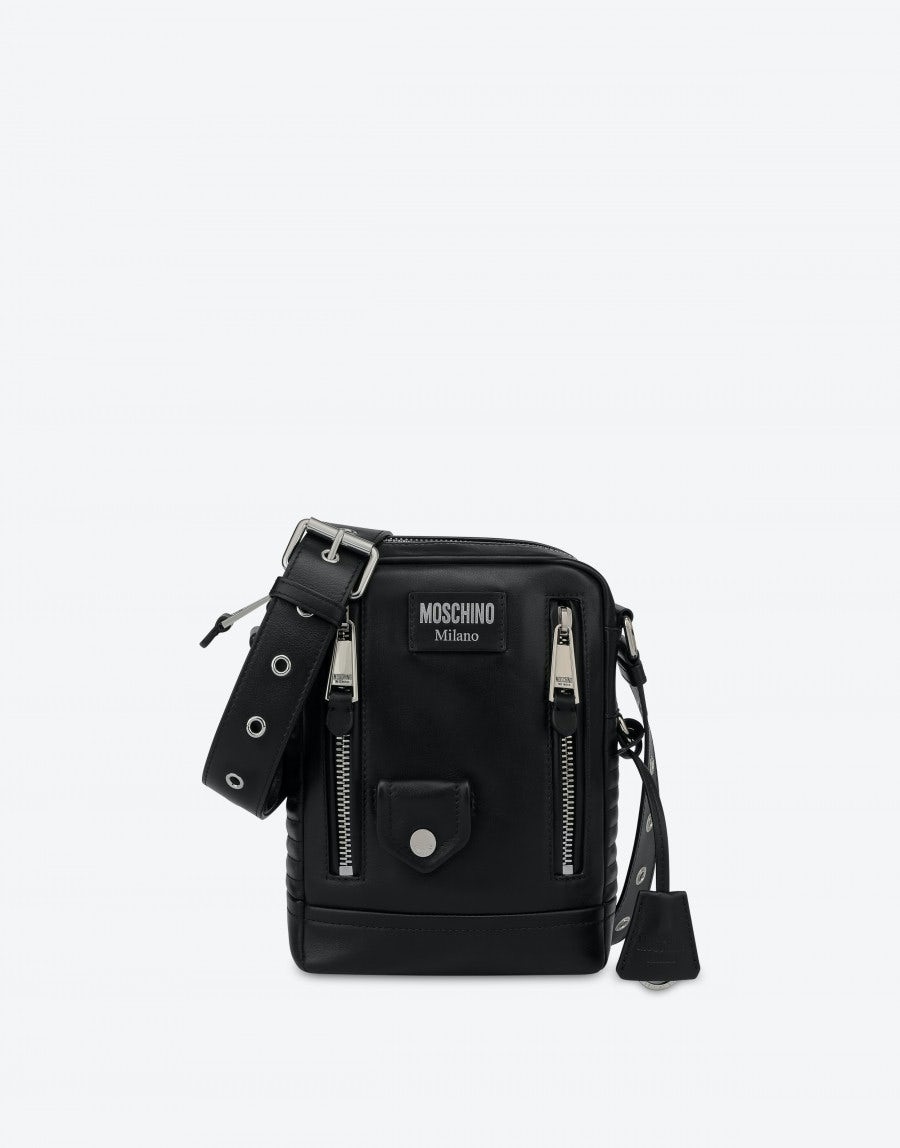 BIKER CALFSKIN SHOULDER BAG - 1