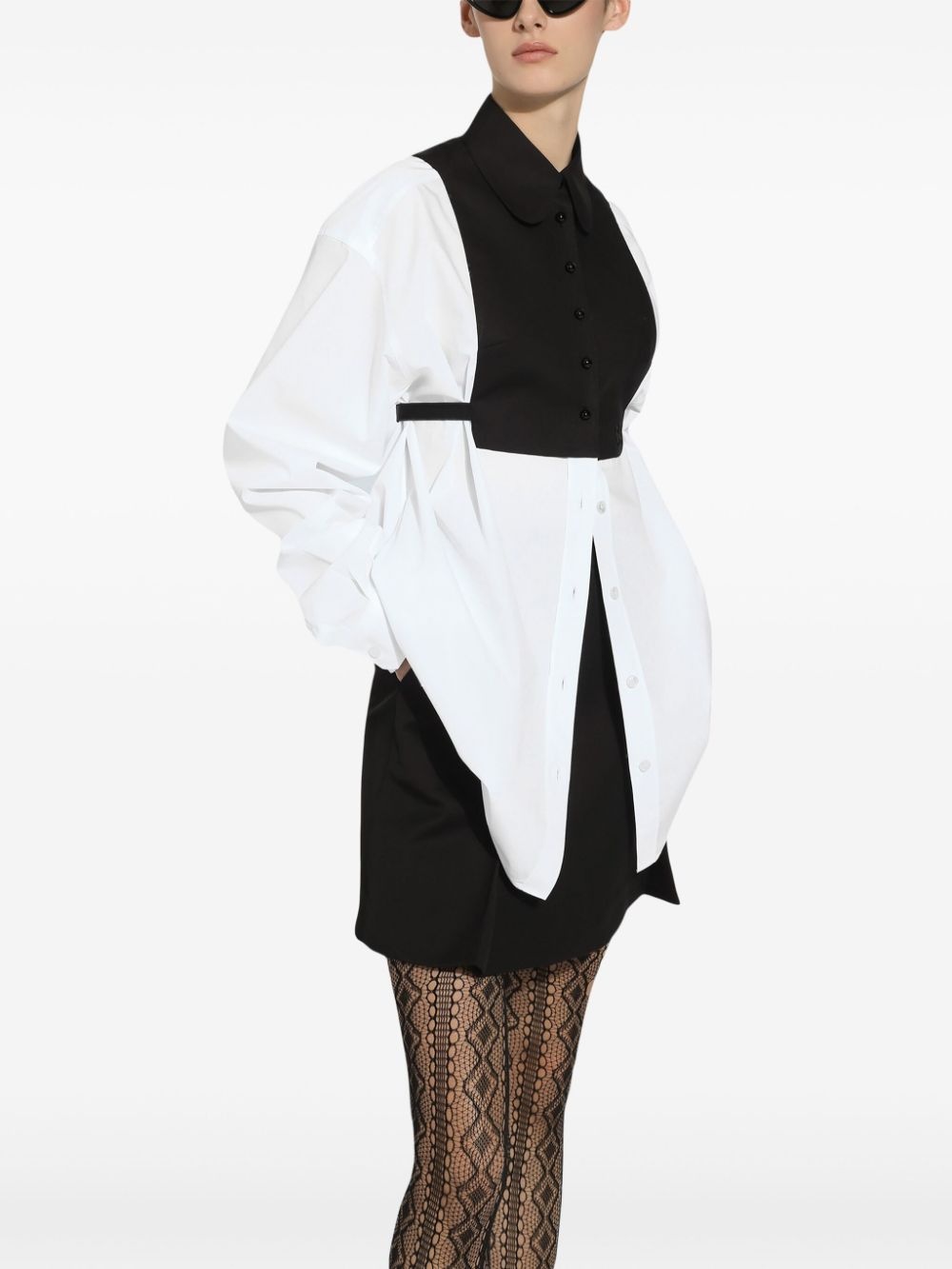 bib-detail oversize shirt - 3