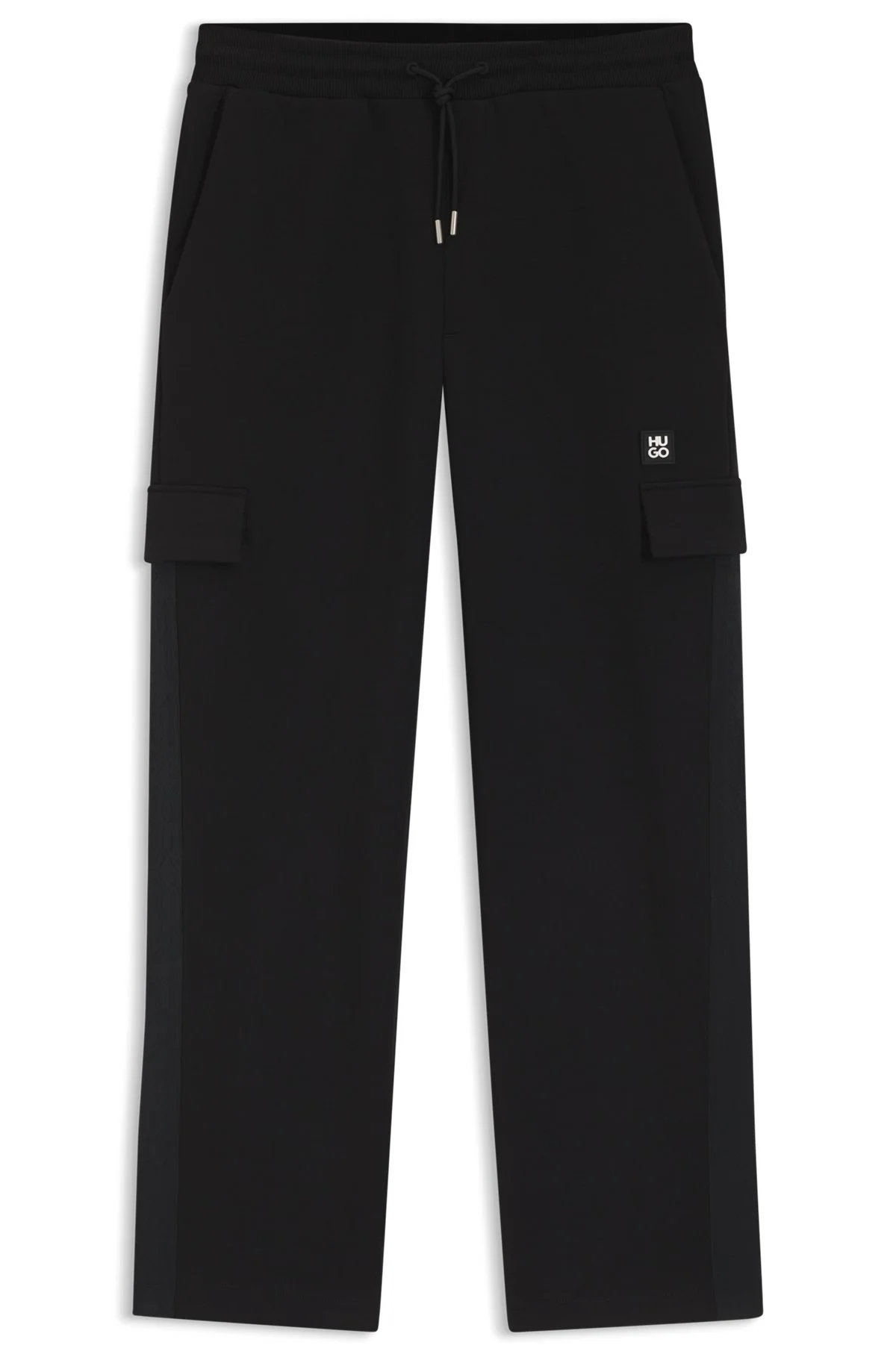 GEOMETRIC-TAPE TRACKSUIT BOTTOMS IN A COTTON BLEND - 1