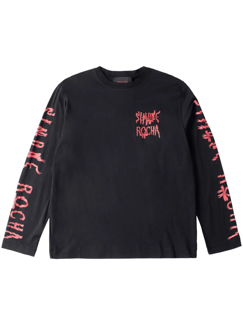 ribbon logo long-sleeve T-shirt - 1