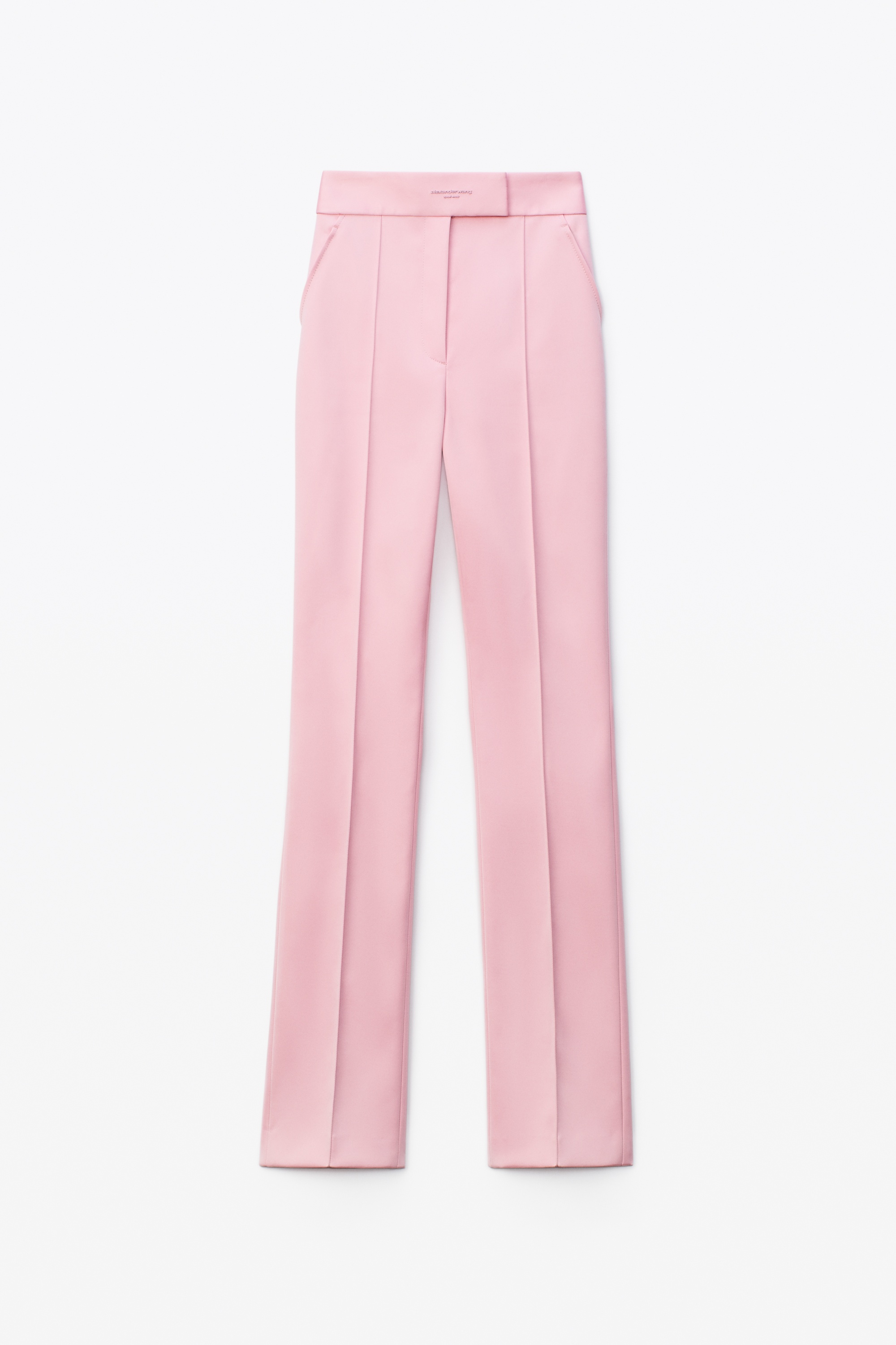 STACKED LOGO RIVET PANT IN HEAVY SATIN - 1