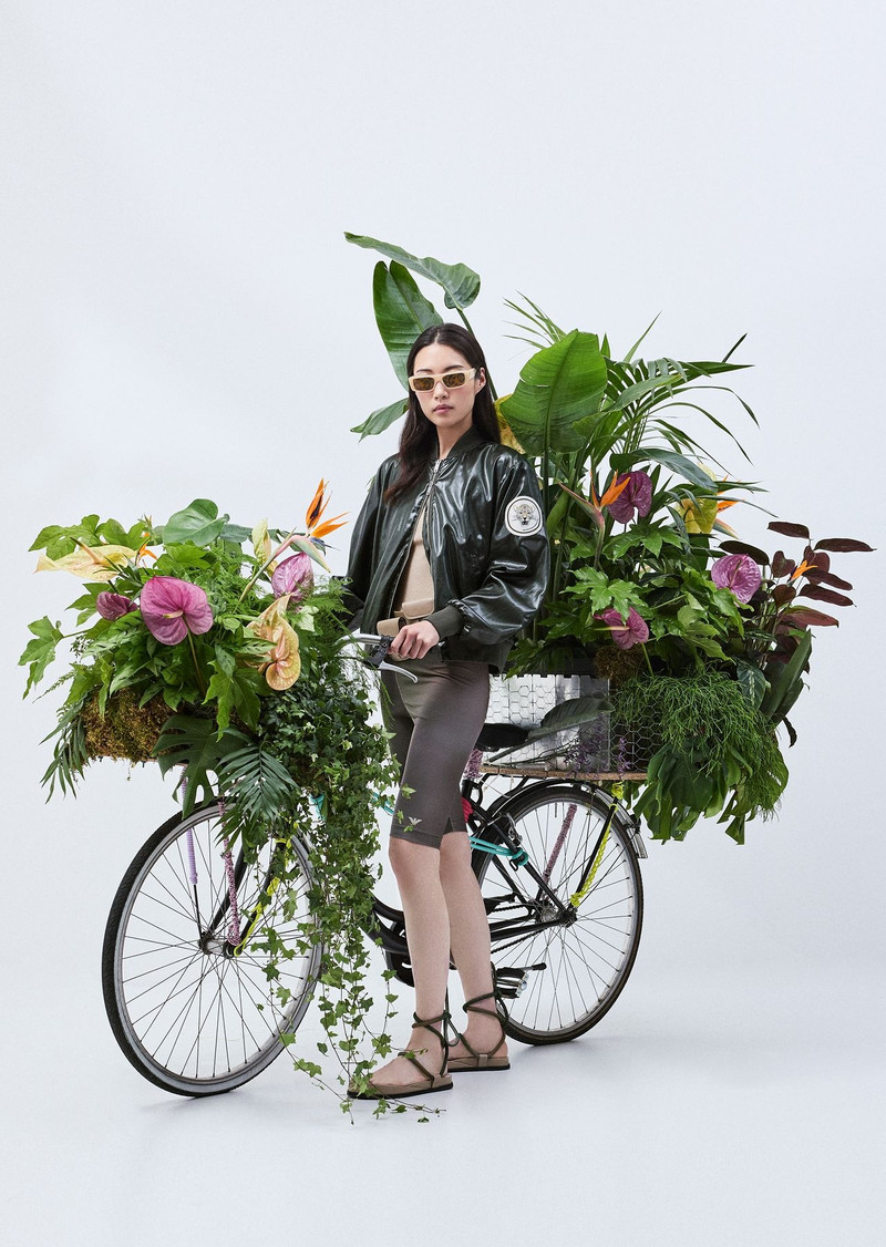 Emporio Armani Sustainability Values Capsule Collection wet-look recycled technical satin blouson 6