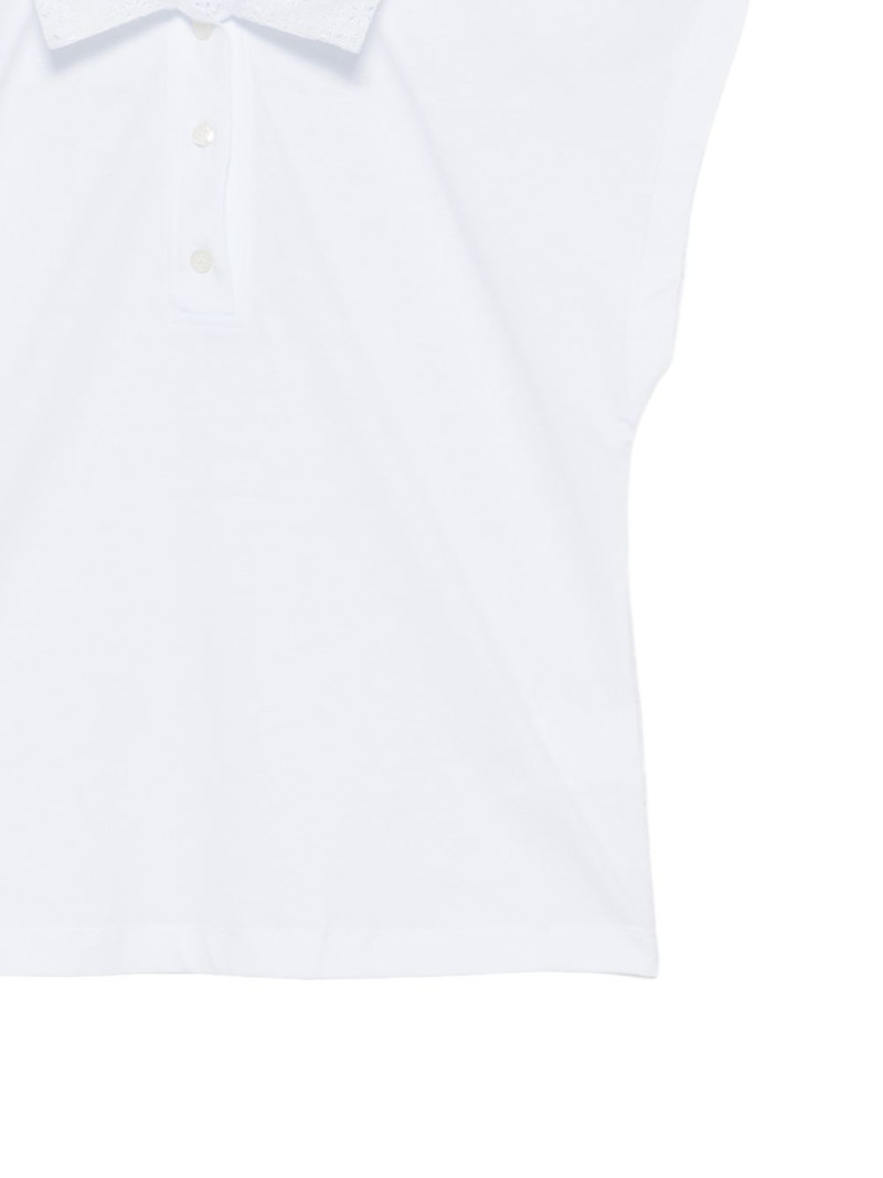 pointelle short-sleeve polo top 3