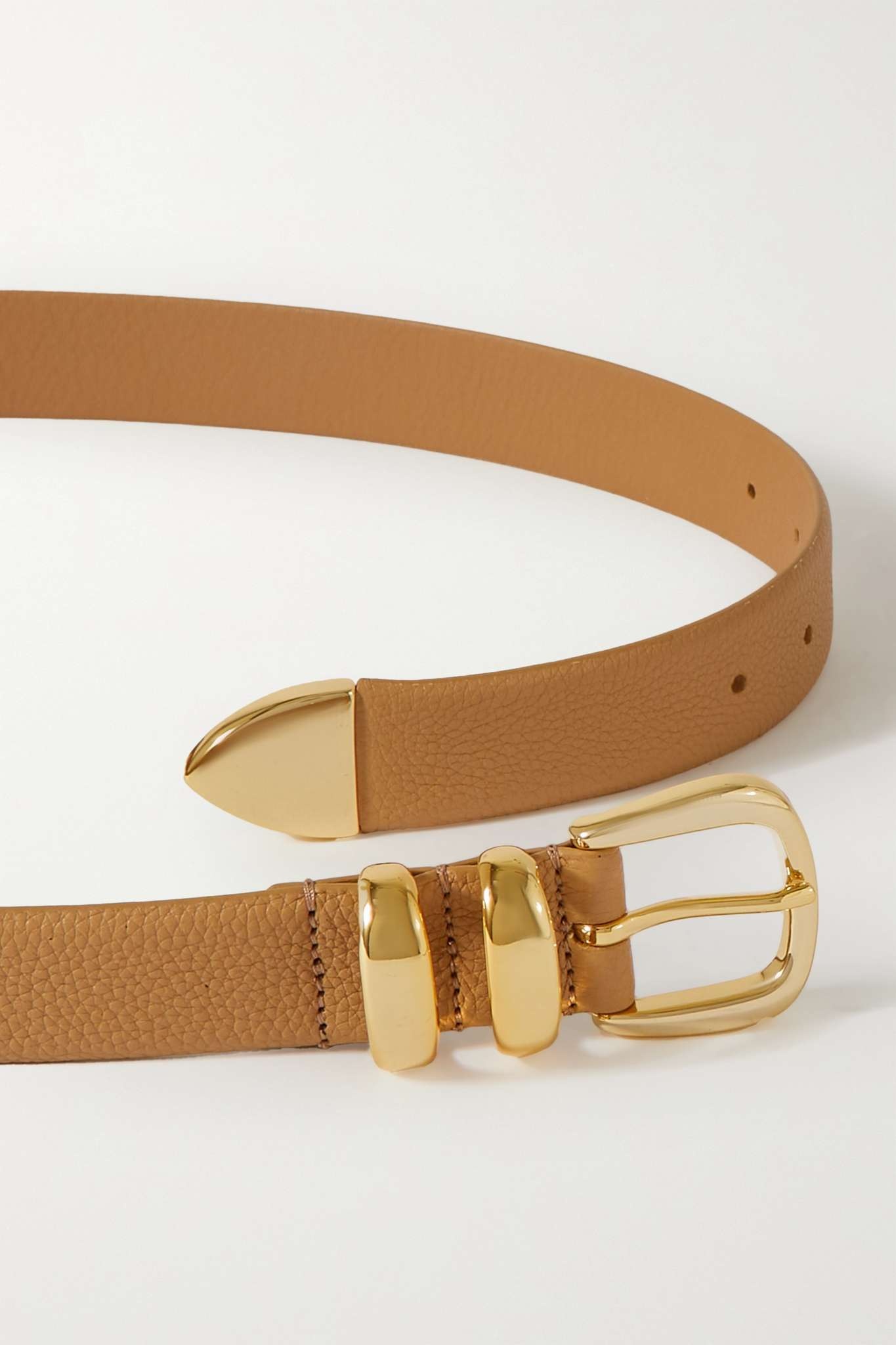 Textured-leather waist belt - 3