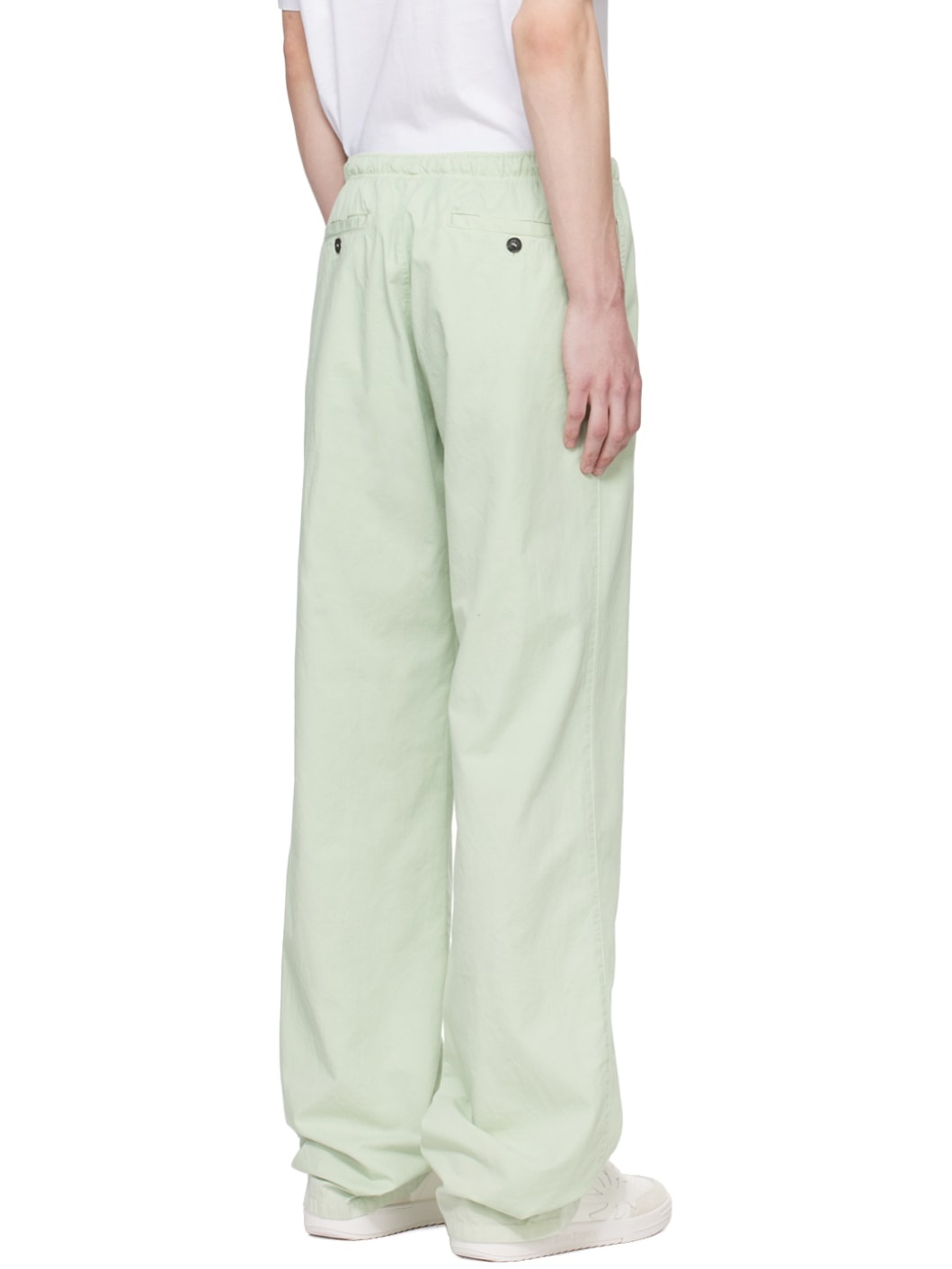 Green Embroidered Sweatpants - 3