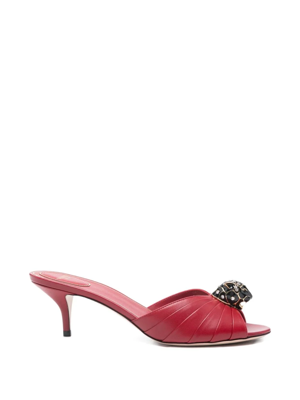 embellishment pleated sandals - 1